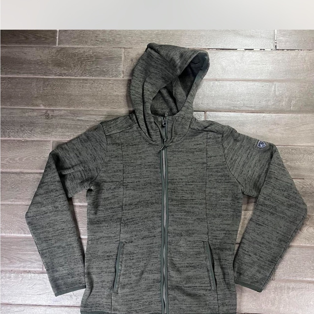 Green Kuhl Ascendyr Hooded Zip-Up Fleece Jacket, Size M